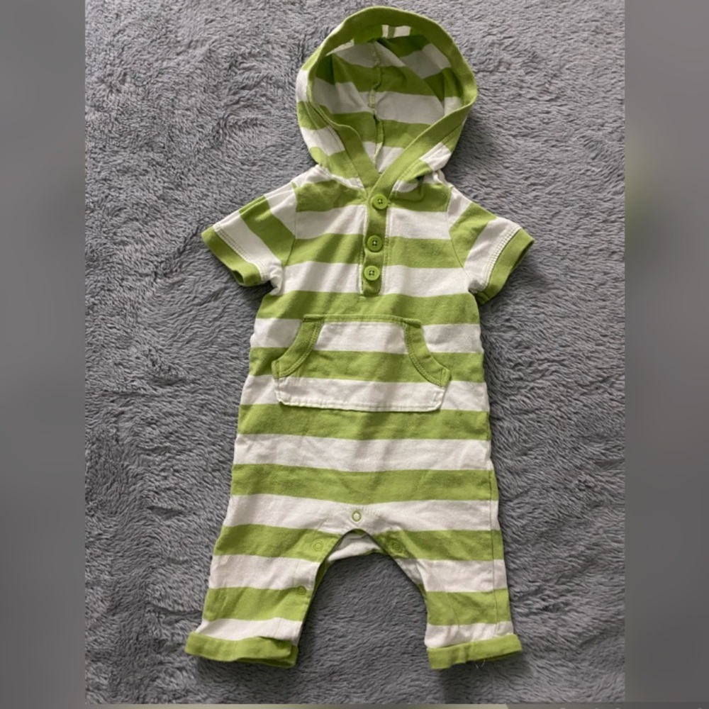 Old Navy Baby Boy Romper Long Sleeve Hoodie - 0-3 Months
